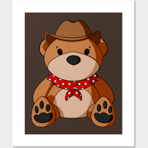 Teddy bear with cowboy hat sale